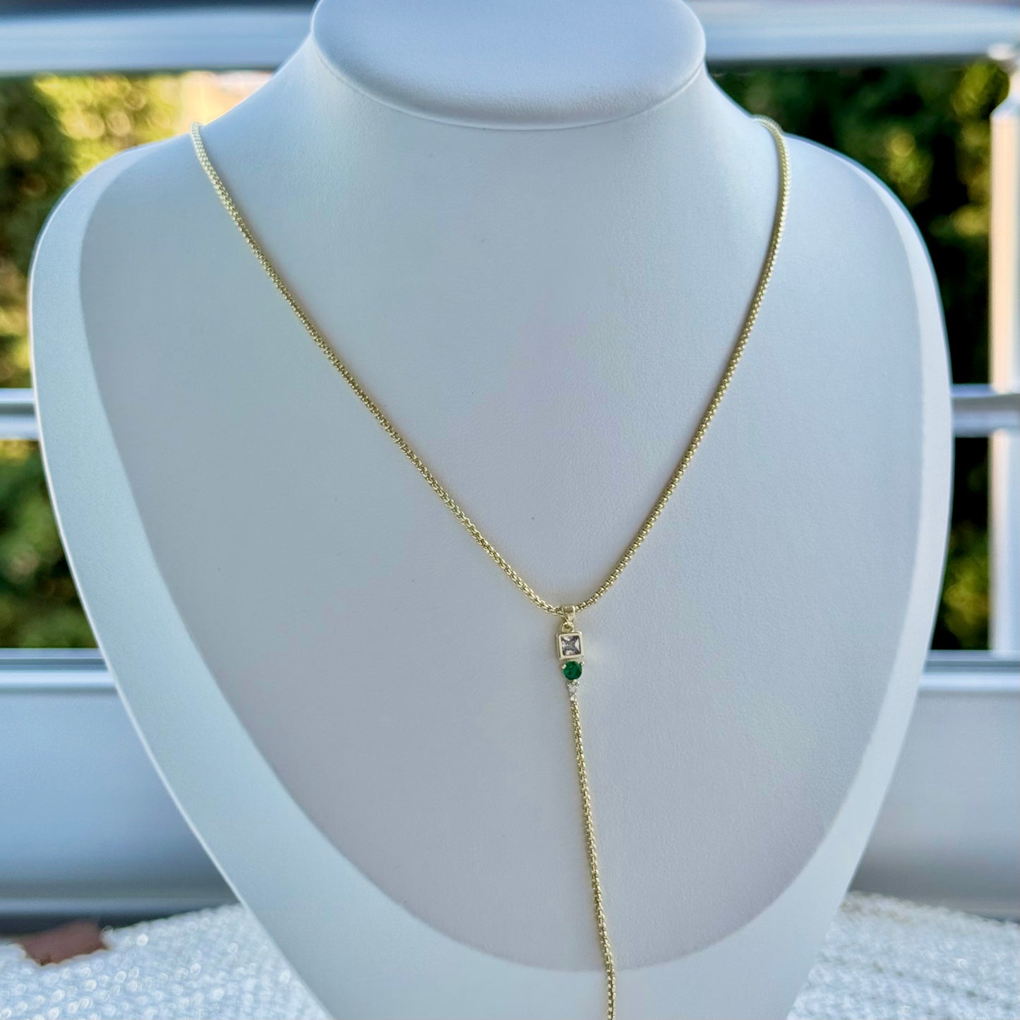 Rodyum kaplama Y kolye