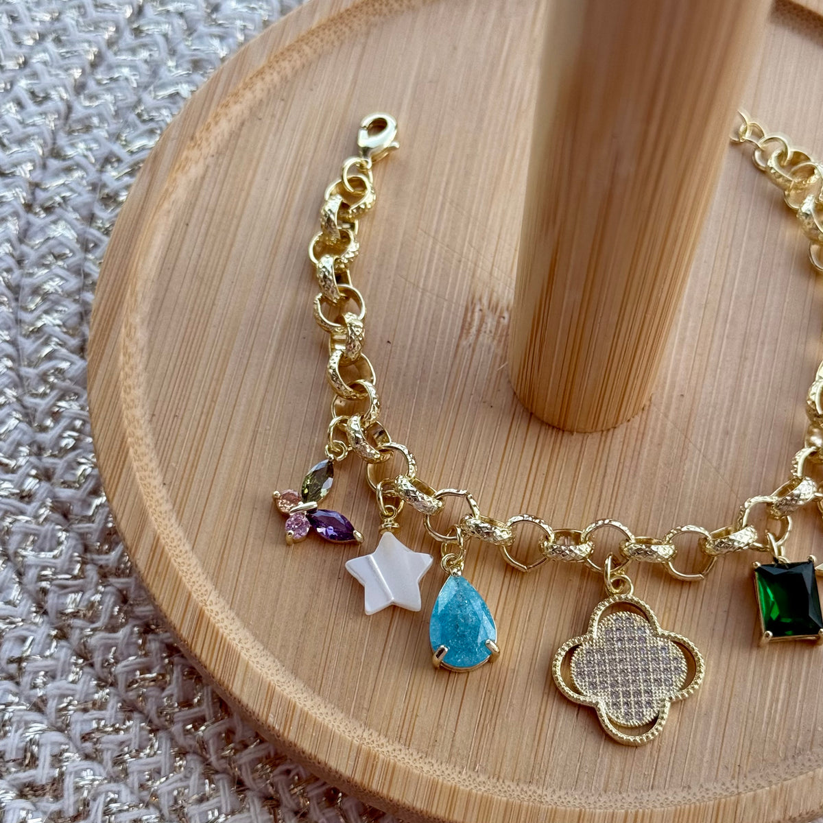 Rodyum kaplama Charm bileklik